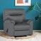 In House Velvet Rocking Recliner Chair - Grey - AB01