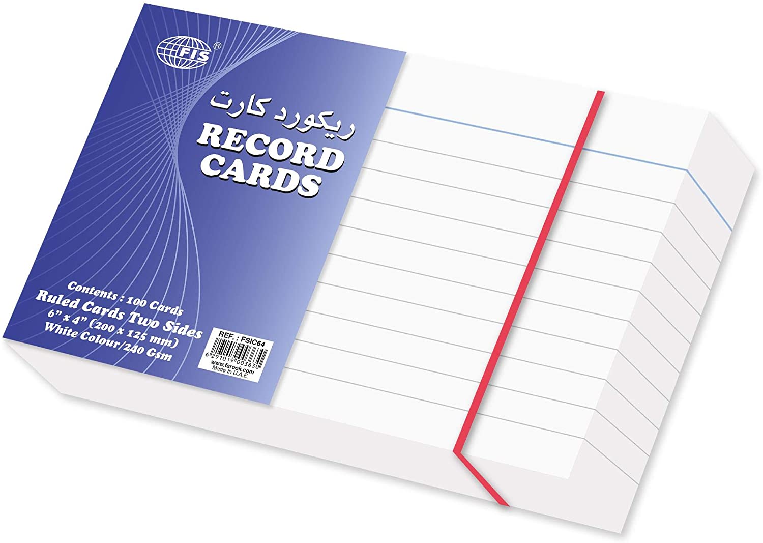 Buy Generic Fis Ruled Record Card White 240 GSM, 6 X 4 Inch, Fsic64 ...