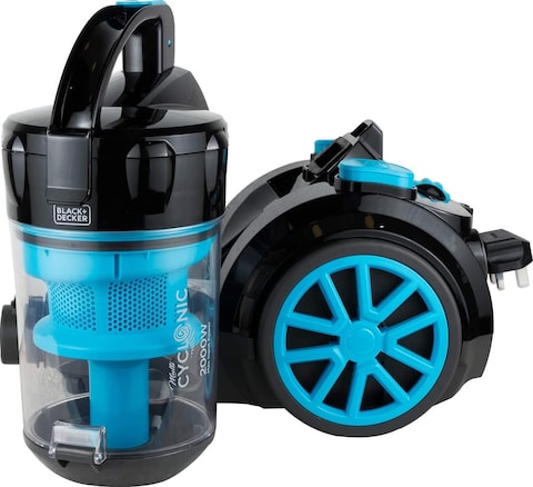 Black+Decker 1800W Bagless Cyclonic Canister Vacuum Cleaner with 6 Stage Filtration, Multi Color - VM2080-B5
