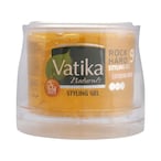 Buy Dabur Vatika Naturals Extra Strong Hold Hard Rock Styling Hair Gel Orange 250ml in UAE