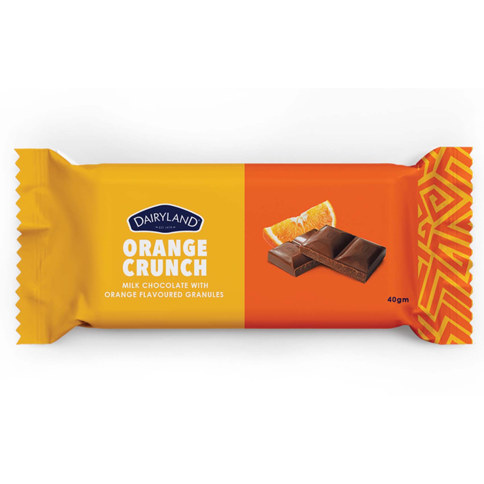 Dairyland Orange Crunch Chocolate Bar 40G