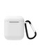 Generic Protective Case Cover For Airpods With Carabineer White/Black