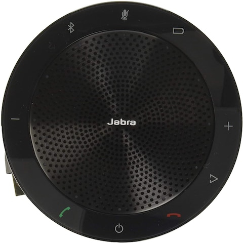 Jabra Speak 510+ Speaker Phone - Microsoft Certified Portable Conference Speaker With Bluetooth Adapter And USB - Connect With Laptops, Smartphones And Tablets, Black