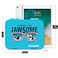 Eazy Kids 6 &amp; 4 Convertible Bento Lunch Box  w/ Sandwich Cutter Set-Jawsome Blue
