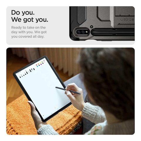 Spigen Tough Armor Pro Case For Samsung Galaxy Tab S8 S7  Gunmetal