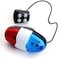 Aiwanto 2Pcs Multifunction 6 LED 4 Tone Sounds Bike Bicycle Horn Bell Police Car Light Electronic Horn Bike Accessories