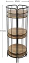 YATAI 6-Tier Round Metal Wood Table