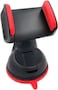 Car Mobile Holder Adjustable Phone Holder with 360 Degree Rotation Car Mount Mobile Phone Holder Stand for Dashboard Windshield - Red &amp; Black