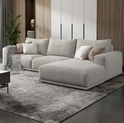 Vital Fabric Sofa Set Combination Sectional Cotton Sofa Chaise Lounger Sofa Living Room Furniture (345Cm*170Cm*80Cm)