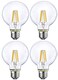 MODI E27 8W Non-dimmable CE Approved G125 Filament Vintage LED Light Bulb 2Pack