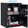 Rubik Safe Box Large for Home Office with Digital Combination Lock and Emergency keys, Fire Resistant (Size 50x35x30cm) Black