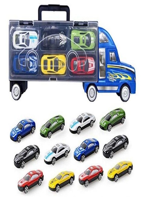 Generic Metal Car With Transport Carrier Truck Toy