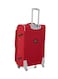 Senator Soft Shell Trolley Luggage Set of 3 For Unisex Ultra Lightweight Expandable Suitcase With 4 Wheels LL003 Red