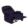 In House Velvet Classic Cinematic Recliner Chair With Cups Holder - Dark Purple - NZ80
