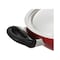 Prestige Classique Flat Bottom Wok Kadai With Lid Red 28cm