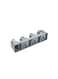 Sharpdo 5-Piece Wall Mounted Storage Rack Set Grey 41.5x8.5x6.2centimeter