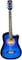 Mike Music 38 inch Acoustic Guitar with bag and strap (38, blue glossy)