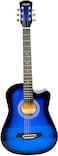 جيتار اكوستك 38 بوصة مع حقيبة وحزام من مايك (38 ، ازرق لامع)
