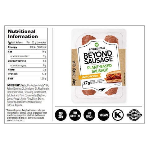 Beyond Meat Plant-Based Brat Original Sausage 200g