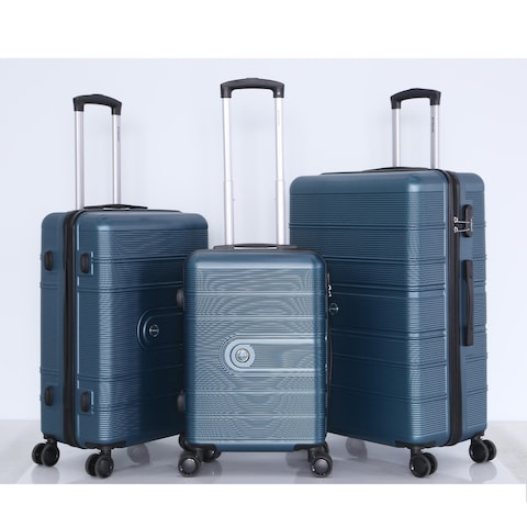 STARLIFE 3 Piece ABS Hard side Trolley Luggage Set Spinner Wheels with Number Lock