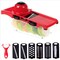 Vegetable Slicer Vegetable Choppers Slicer Dicer, Onion Salad Veggie Chopper Food Cutter Manual Mandoline Slicer, Ribbon and Spiral Slicer with Container, Anti-slip Kitchen Potato Tomato Cutter