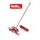 Tonkita Push Broom With Stick And Cloth Brush Red