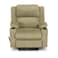 In House Velvet Rocking Cinematic Recliner Chair With Cups Holder - Dark Ivory - Lazy Troy