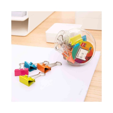 Deli Binder Clip Set Multicolour 25mm 6 PCS