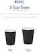 Markq [50 Cups] 8 oz. Black Disposable Coffee Cups - Triple Wall Ripple Hot Paper Cups for Tea, Drinks To-Go