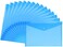 Generic Mylifeunit 15Pcs Transparent A4 Paper Size Pp Water Resistant File Holder Clear Filing Envelope With Snap Button (Blue)
