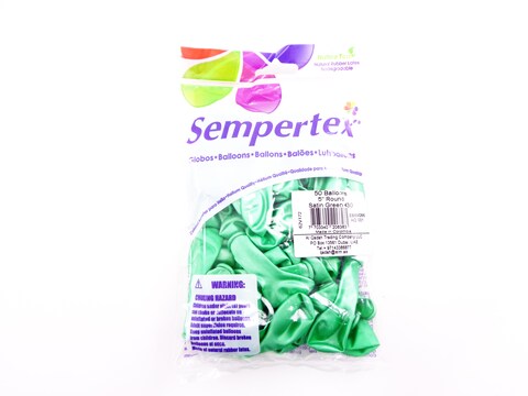 Sempertex 50 pcs, 5&quot; Round Balloons,  430 Stain Green, Latex Balloons