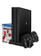 Multifunctional PS4 LED Vertical Cooling Stand With Disc Storage