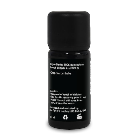 Aroma Tierra - Black Pepper Essential Oil - Aroma Tierra - 100% Pure &amp; Natural - 10Ml