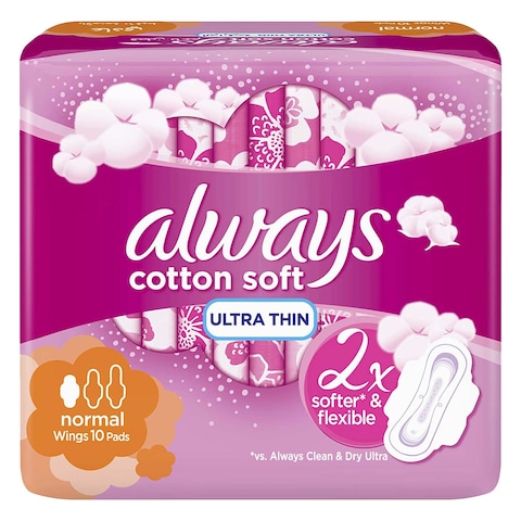 Always Soft Ultra Thin Sanitary Pads 10 Count