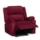 In House Velvet Rocking Recliner Chair - Burgundy - AB02