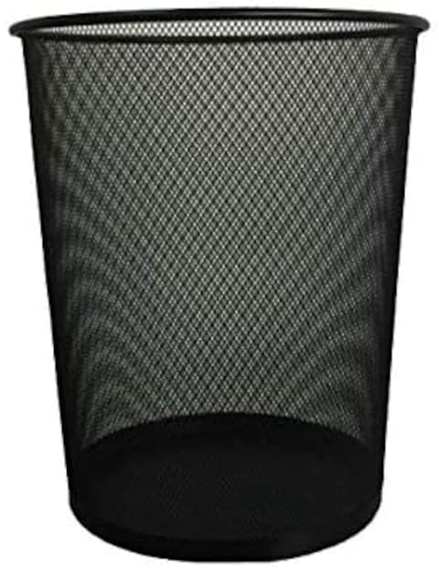 Generic Partner Metal Mesh Waste Bin Round Large Black