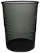 Generic Partner Metal Mesh Waste Bin Round Large Black