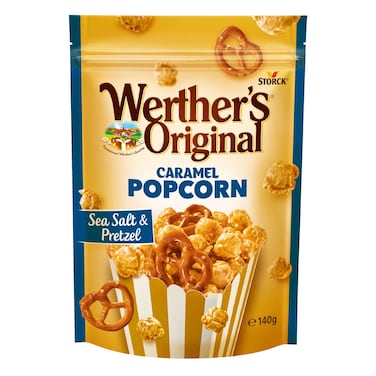 Werthers Caramel Popcorn Sea Salt And Pretzel 140GR