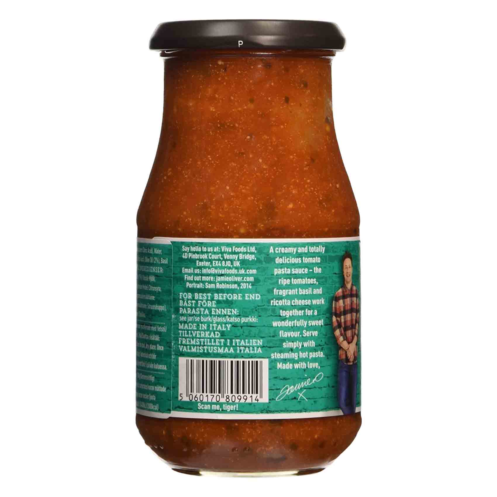 Jamie Oliver Pasta Sauce Tomato Ricotta And Basil 400g