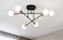 SIGMA MODERN SURFACE MOUNT CEILING LIGHT 6 HEAD BLACK AND GOLD