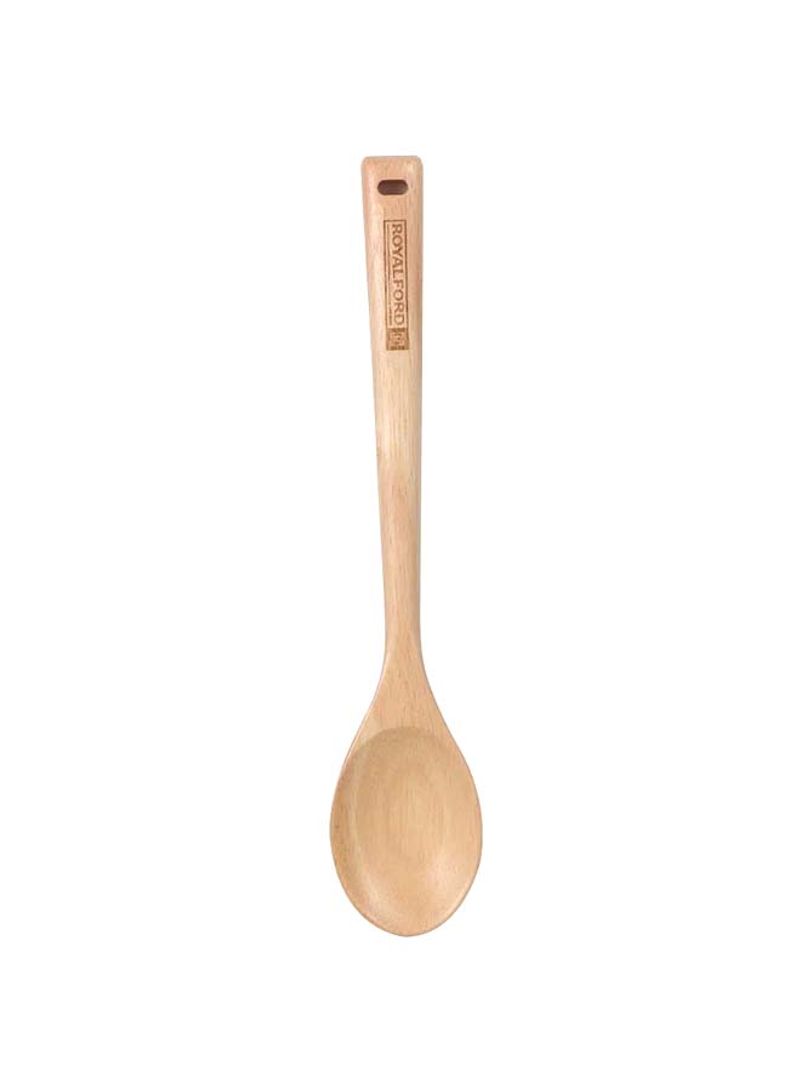 Royalford Rubber Wood Serving Spoon Brown 6X14centimeter