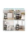 3 Tier Utility Rolling Storage Cart With Handles And Lockable Wheels Black 43x36x86.5cm