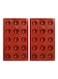 Generic 2-Piece 15 Holes Silicone Baking Chocolate Mold Brown 29.5X17.5X5Cm