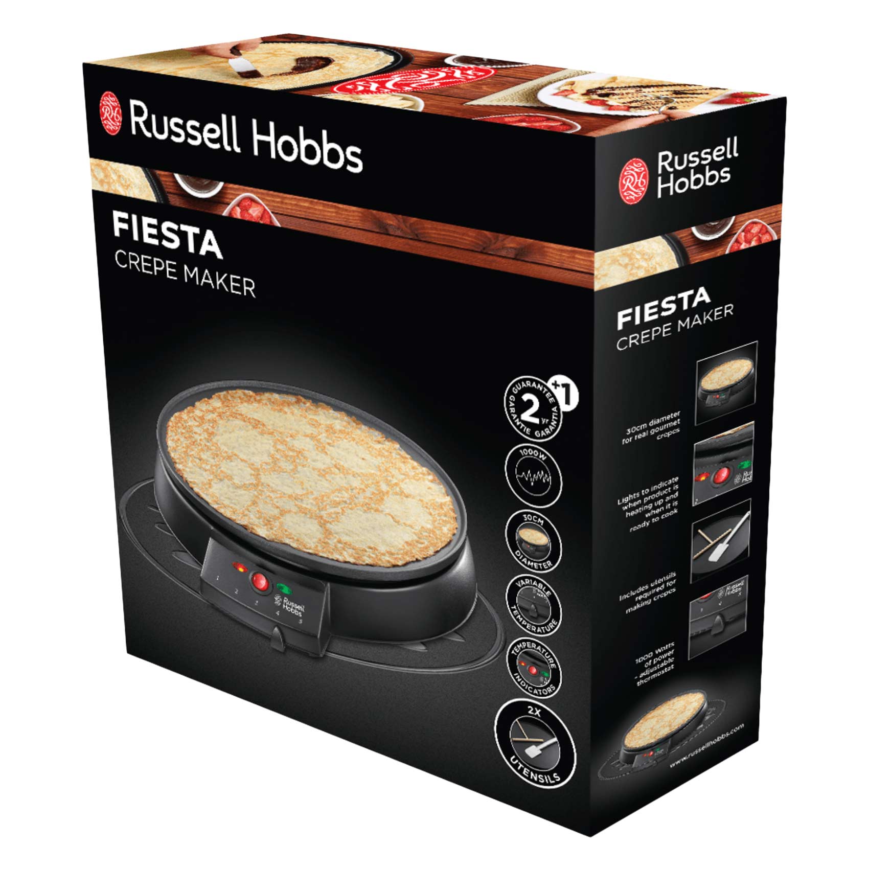 Russell Hobbs 20920-56 Fiesta Crepe And Pancake Maker Black
