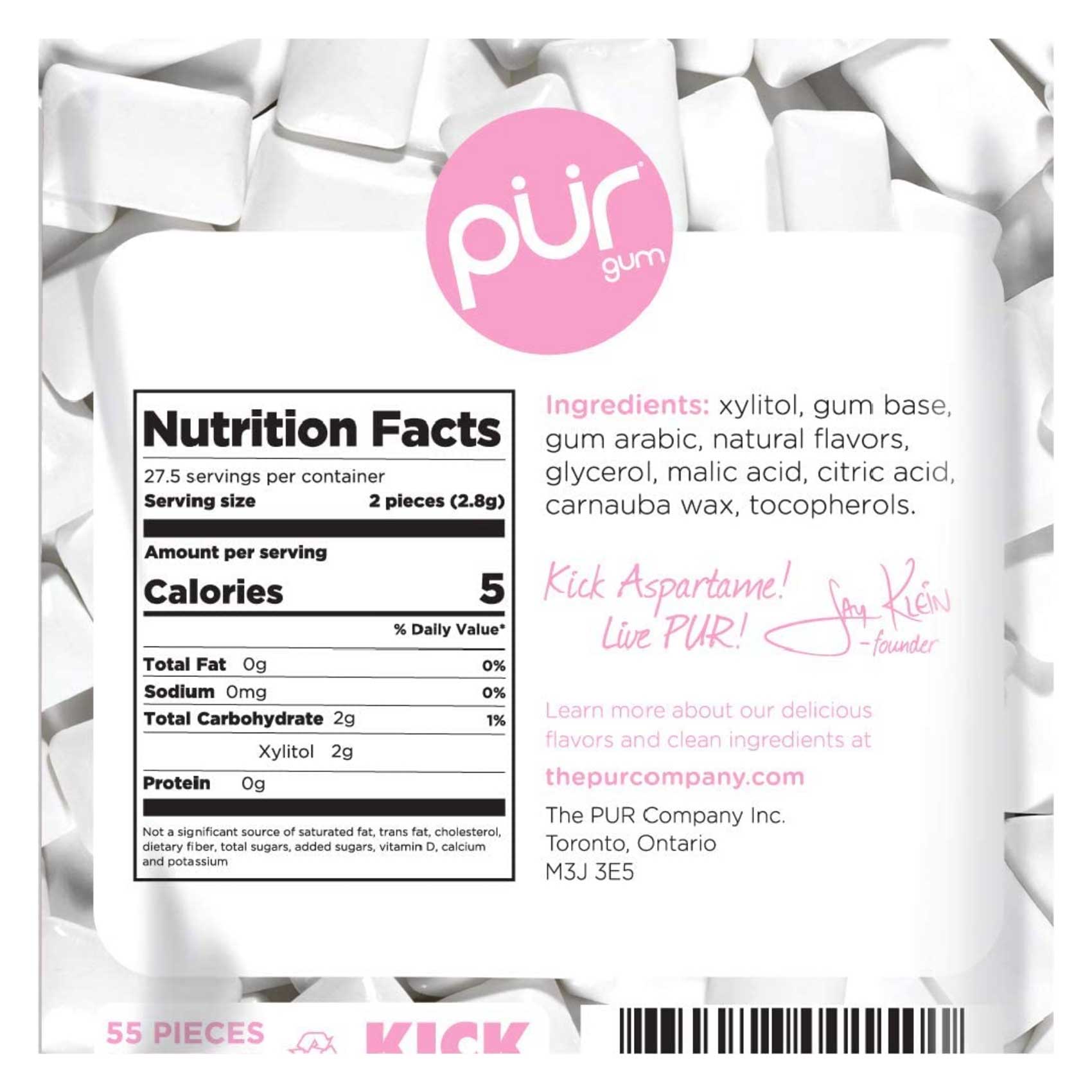 Pur Gultan Free Sugar Free Bubble Gum 77 Gram product thumbnail 3