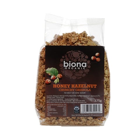 Biona Organic Honey Hazelnut Granola 375GR