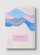Lowha Spiral Notebook With 60 Sheets And Hard Paper Covers With Contemporary Abstract Design, For Jotting Notes And Reminders, For Work, University, School