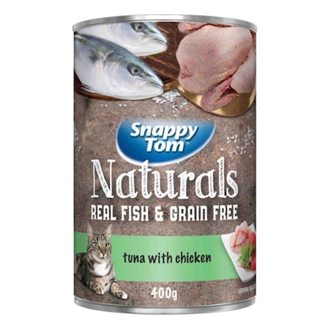 Snappy Tom Real Fish And Grain Free Tuna With Chicken Cat Food 400g