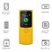 Nokia 110, 4G, Dual SIM, Yellow