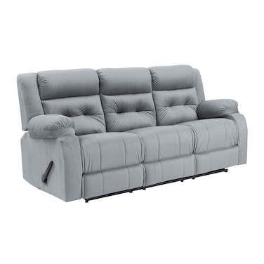 إن هاوس كرسي استرخاء ثلاثي منجد بالمخمل - رمادي - NZ30